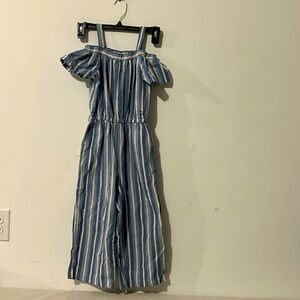 Bebe kids blue striped romper